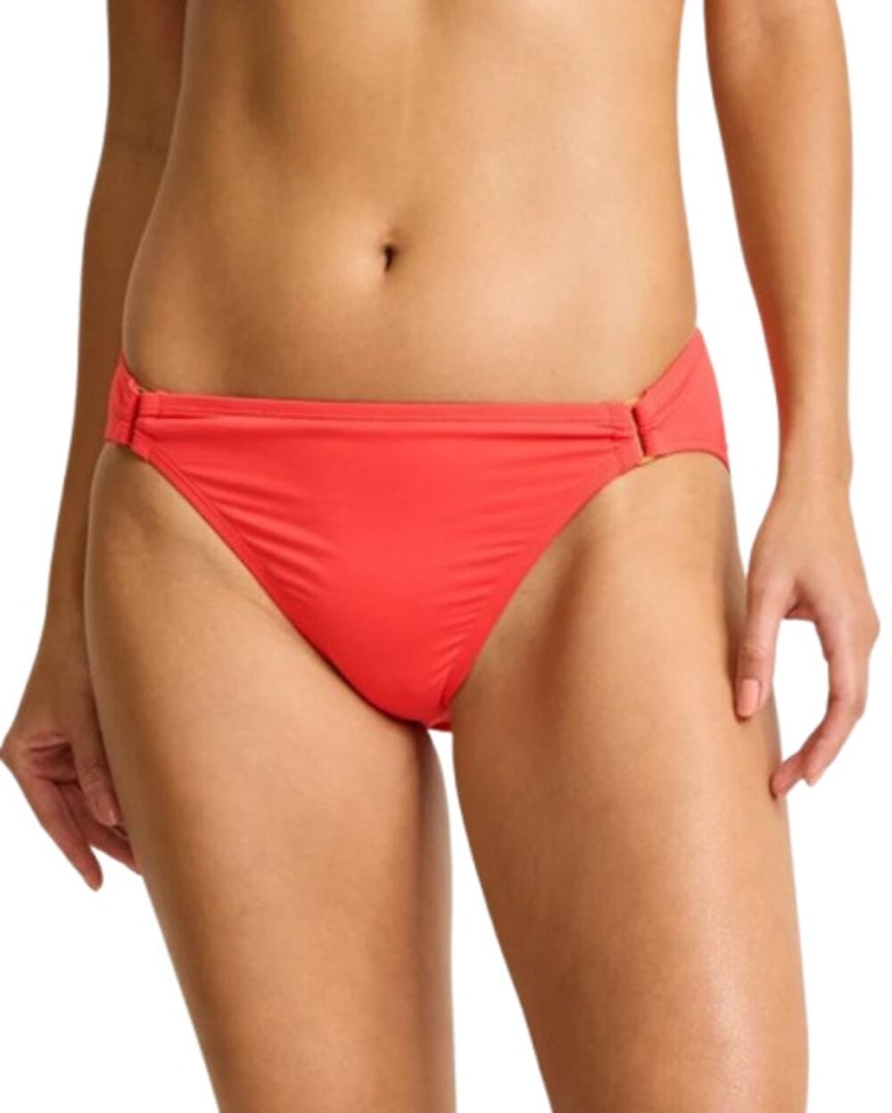 TOMMY BAHAMA Pearl Hipster Ring Bikini Bottom XS Pink Citrus Coral NWT